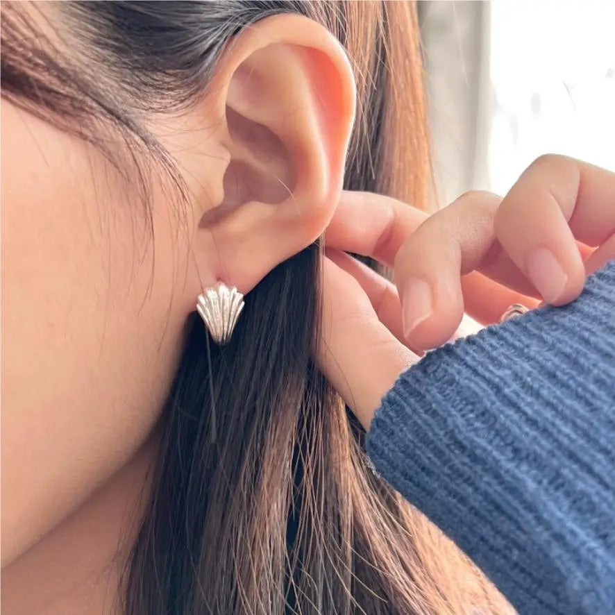 JuliaFashion - 2024 Sea Shell Conch Stud Earrings