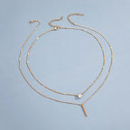 JuliaFashion-Crystal Geometric Multilayered Necklace