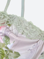 Satin Floral Midi Dress