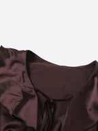 Satin Ruffled Mini Dress