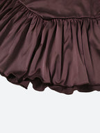 Satin Ruffled Mini Dress