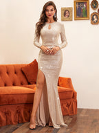 JuliaFashion - Sequin Elegant Glitter Birthday Party Dress