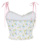 JuliaFashion-Floral Lace Summer Cami Tops