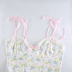 JuliaFashion-Floral Lace Summer Cami Tops