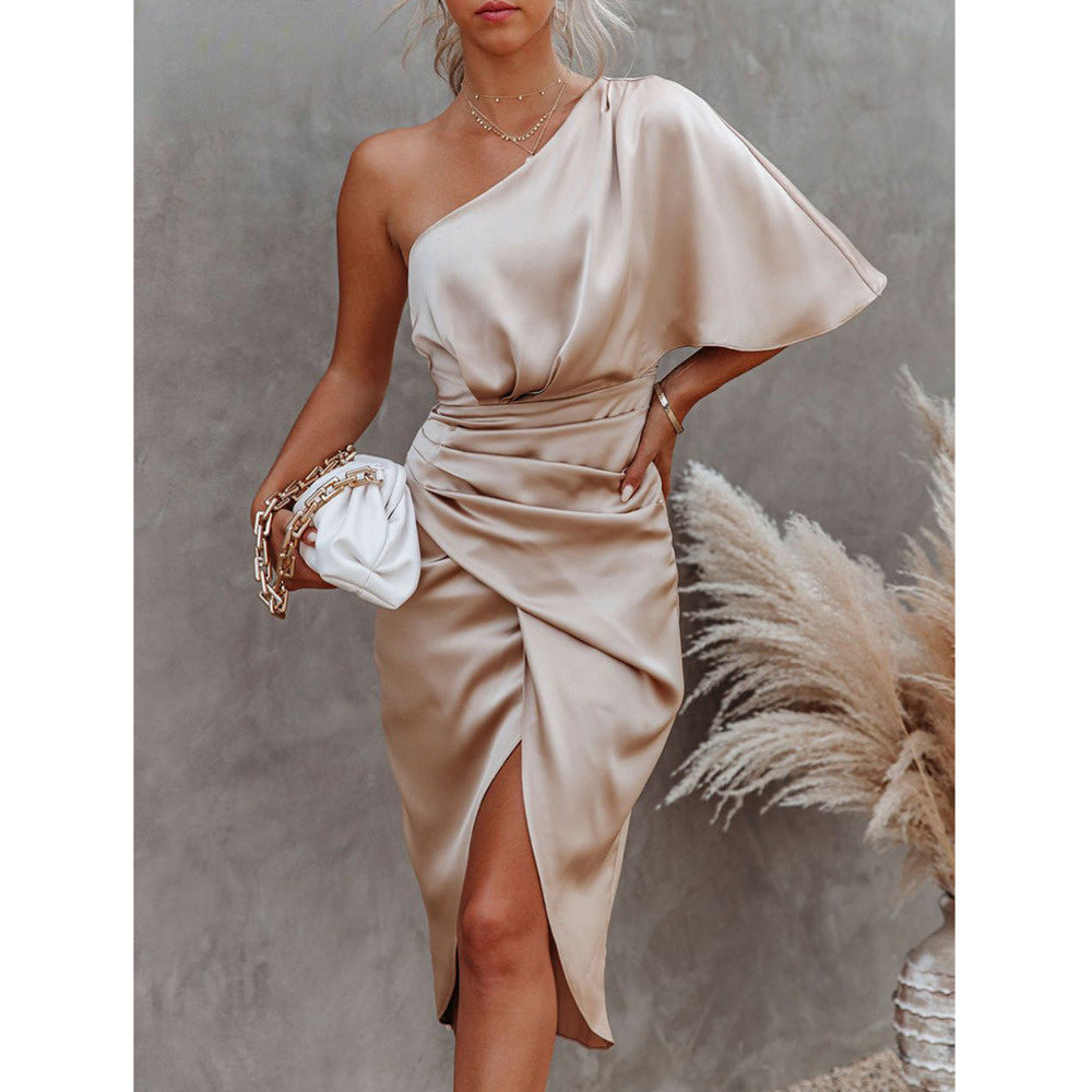 JuliaFashion - 2024 Sexy Party One Shoulder High Split Bandage Long Dresses