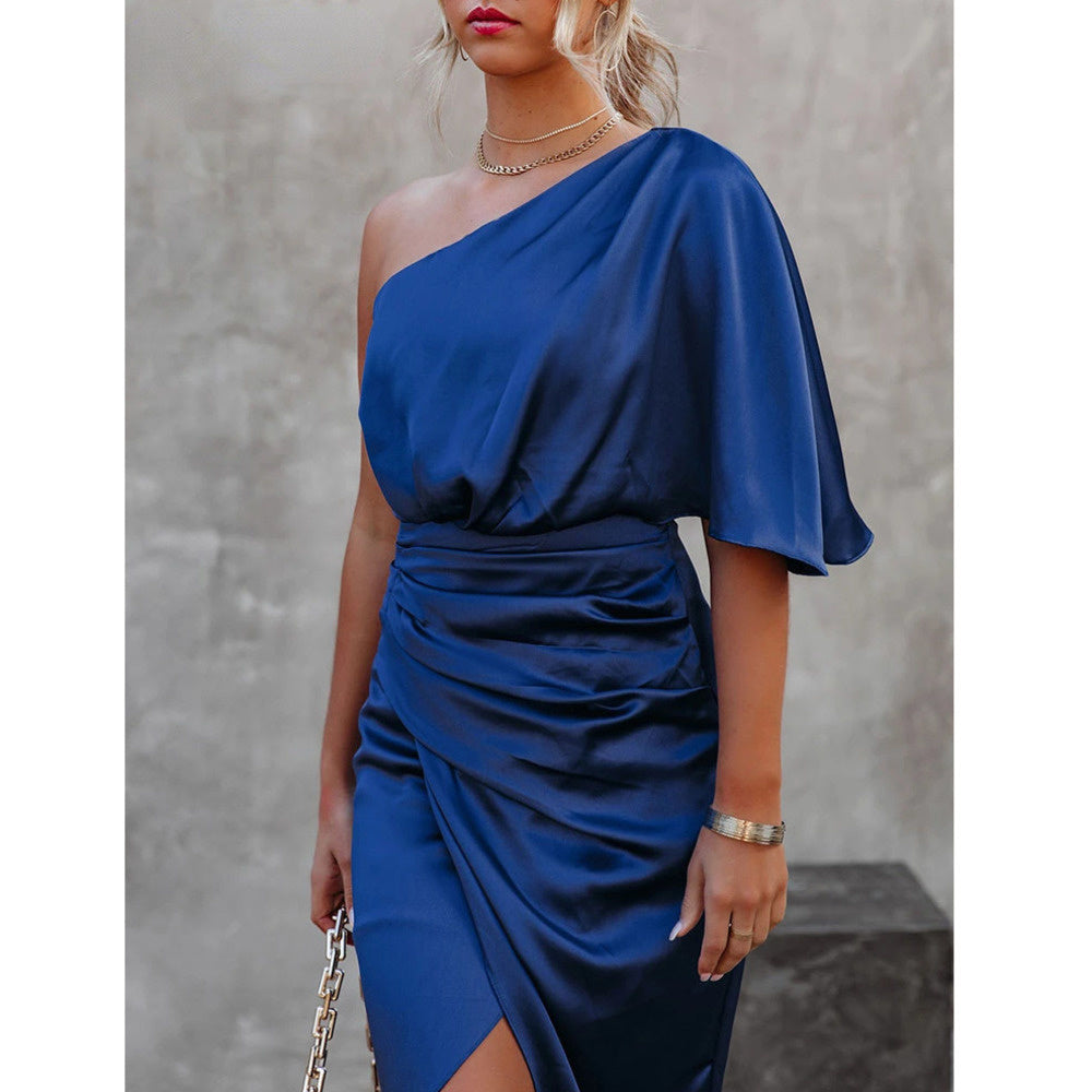 JuliaFashion - 2024 Sexy Party One Shoulder High Split Bandage Long Dresses