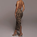 JuliaFashion-Leopard Print Bodycon Pencil Skirt