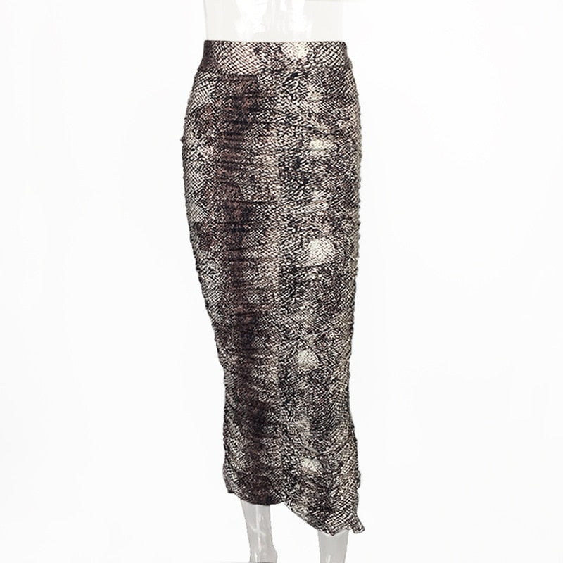 JuliaFashion-Leopard Print Bodycon Pencil Skirt
