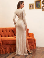 JuliaFashion - Sequin Elegant Glitter Birthday Party Dress