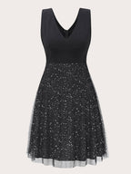 JuliaFashion - Sleeveless V-Neck Bodycon Cocktail Evening Party Dresses