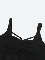 Sheer Bodice Mini Dress