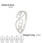 JuliaFashion-Geometric Gold Color Stainless Steel Ring