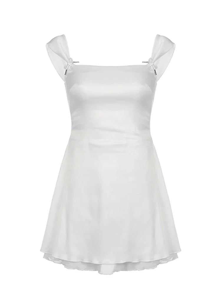 Julia Fashion - Sleeveless Black Goth Fashion A Line Mini Dress