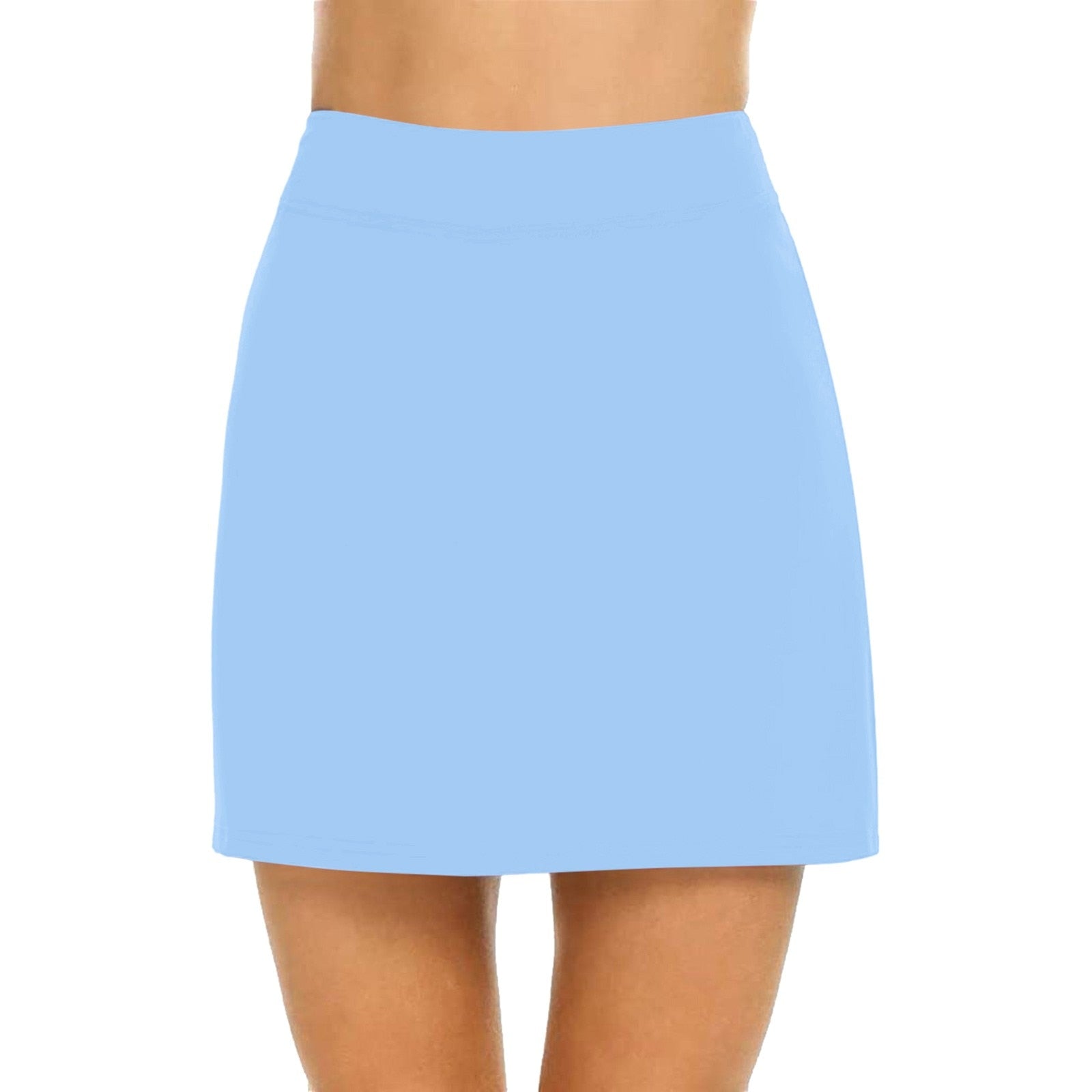 JuliaFashion-Breathable Solid Color Yoga Short Skirt