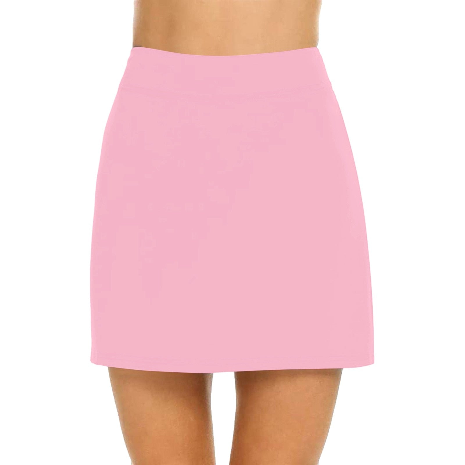 JuliaFashion-Breathable Solid Color Yoga Short Skirt