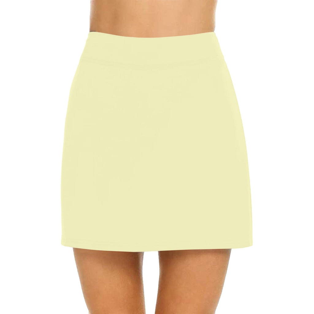 JuliaFashion-Breathable Solid Color Yoga Short Skirt