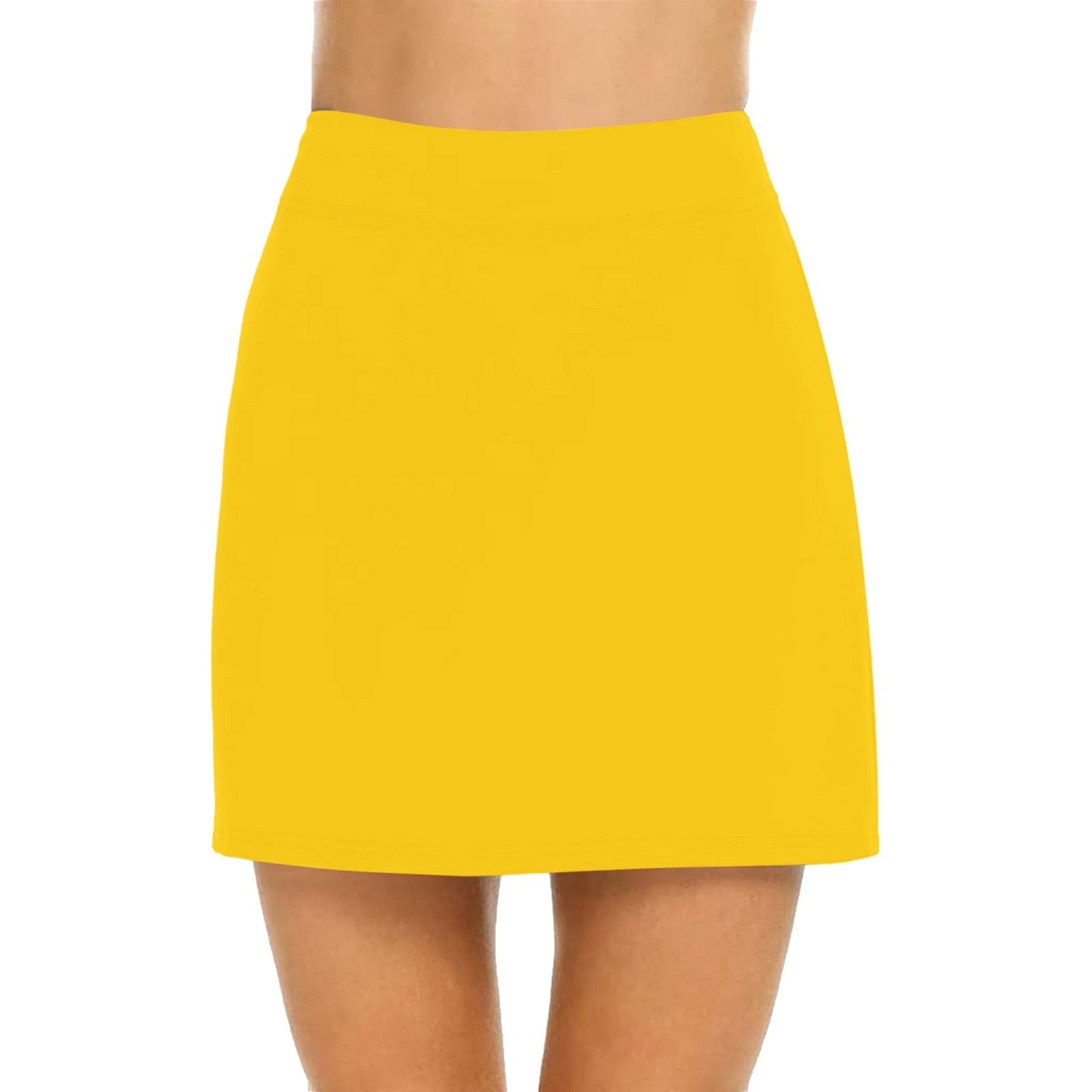 JuliaFashion-Breathable Solid Color Yoga Short Skirt