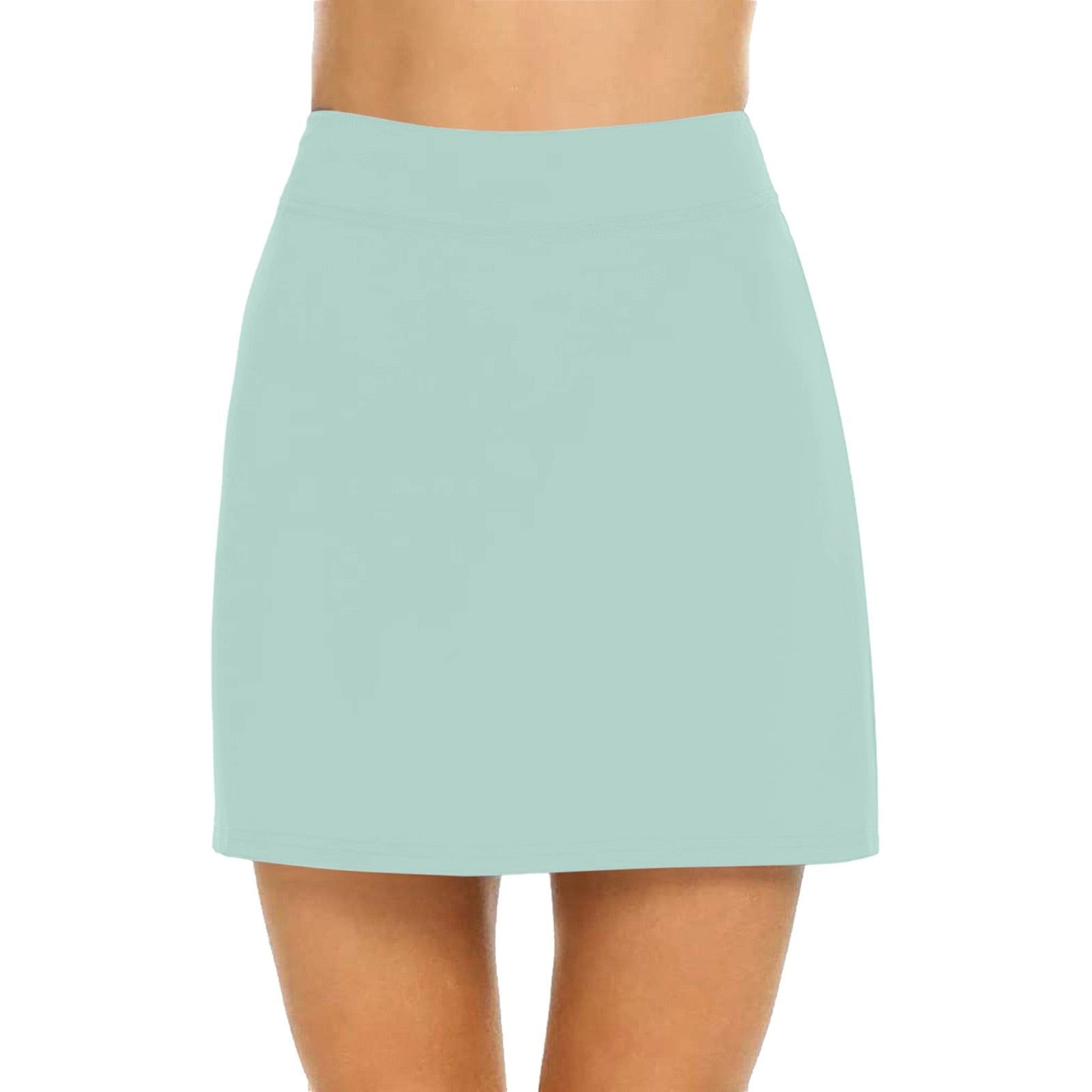 JuliaFashion-Breathable Solid Color Yoga Short Skirt