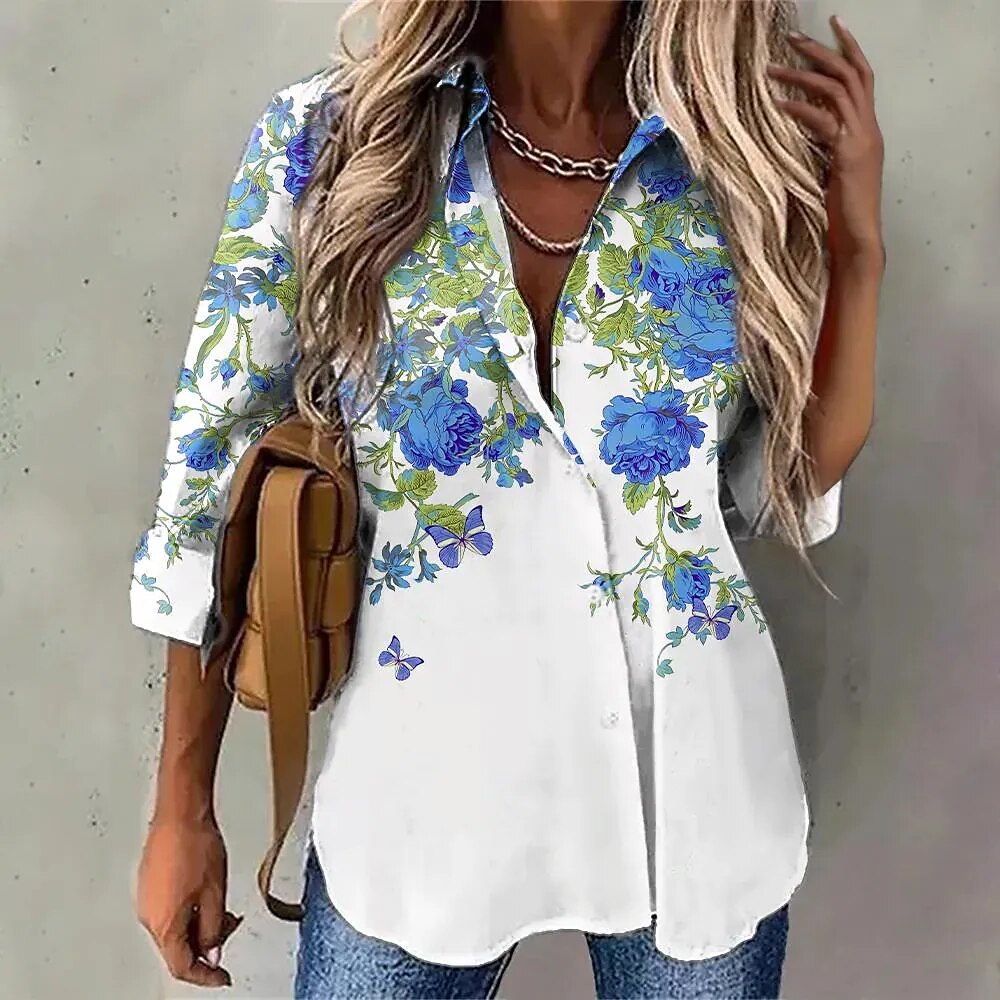 JuliaFashion-Loose Large Size Women's Shirt