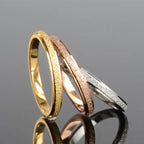 JuliaFashion - 2024 Thin Stackable Stainless Steel Wedding Ring
