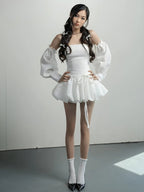 Strapless Bubble Mini Dress