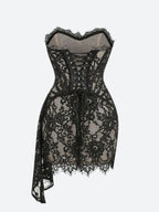 Strapless Lace Mini Dress