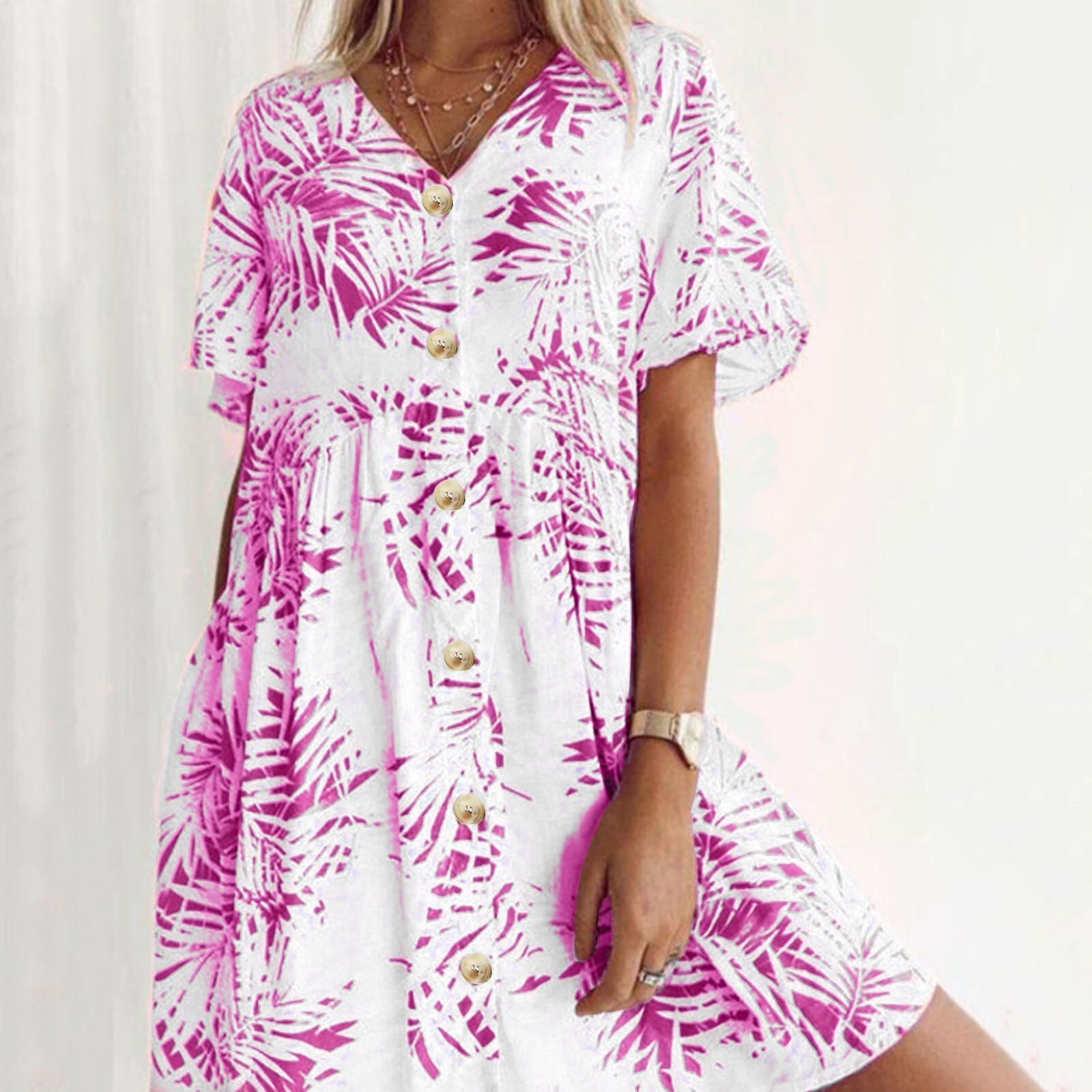 JuliaFashion - Vintage Mini T Shirt Dress