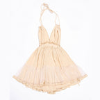 JuliaFashion - Sexy Lace-Up Backless Halter Boho Dress