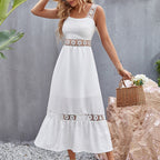 JuliaFashion - 2024 Slim Sleeveless Lace Maxi Boho Dress