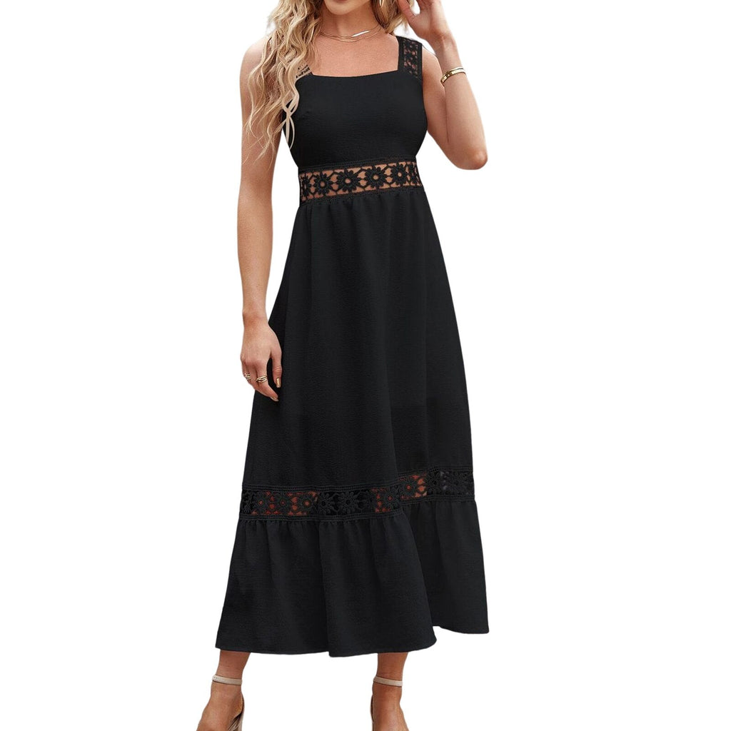 JuliaFashion - 2024 Slim Sleeveless Lace Maxi Boho Dress