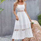 JuliaFashion - 2024 Slim Sleeveless Lace Maxi Boho Dress