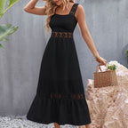 JuliaFashion - 2024 Slim Sleeveless Lace Maxi Boho Dress