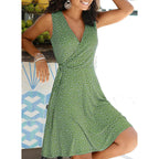JuliaFashion - 2024 Summer Plus Size Women's Casual Polka Dot Dress