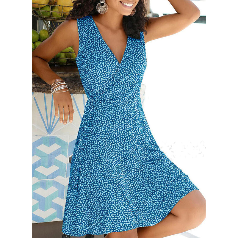 JuliaFashion - 2024 Summer Plus Size Women's Casual Polka Dot Dress