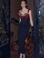 Vintage Corset Bodycon Maxi Dress