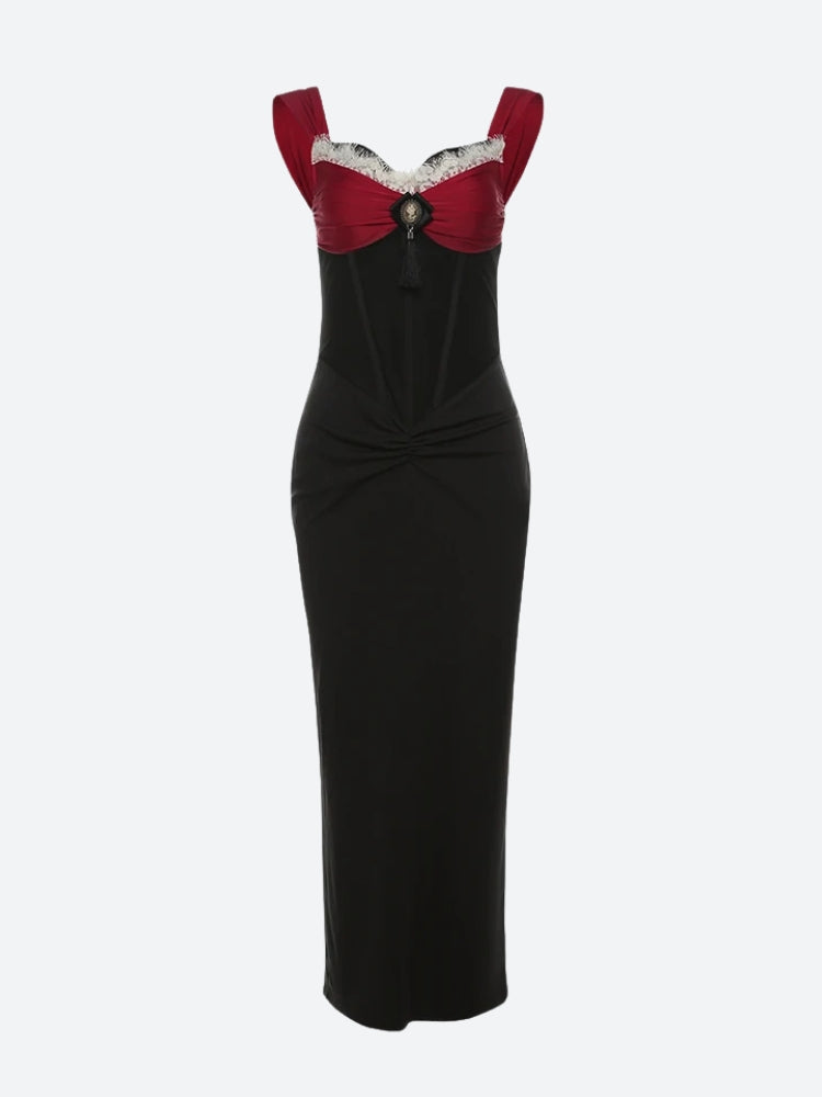 Vintage Corset Bodycon Maxi Dress