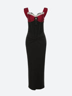 Vintage Corset Bodycon Maxi Dress