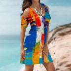 JuliaFashion - Sexy Short Sleeve Summer Boho Dress