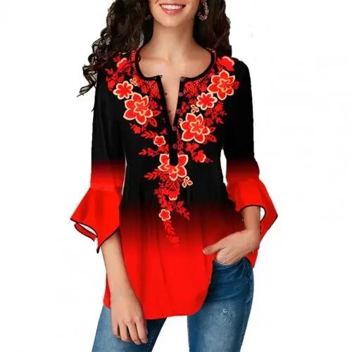 JuliaFashion - 2024 Vintage Gradient Color Streetwear