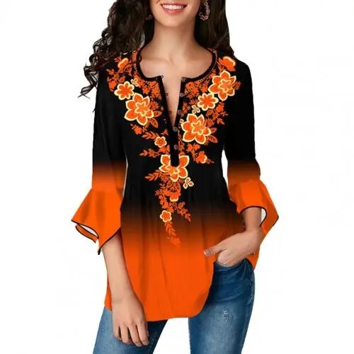 JuliaFashion - 2024 Vintage Gradient Color Streetwear