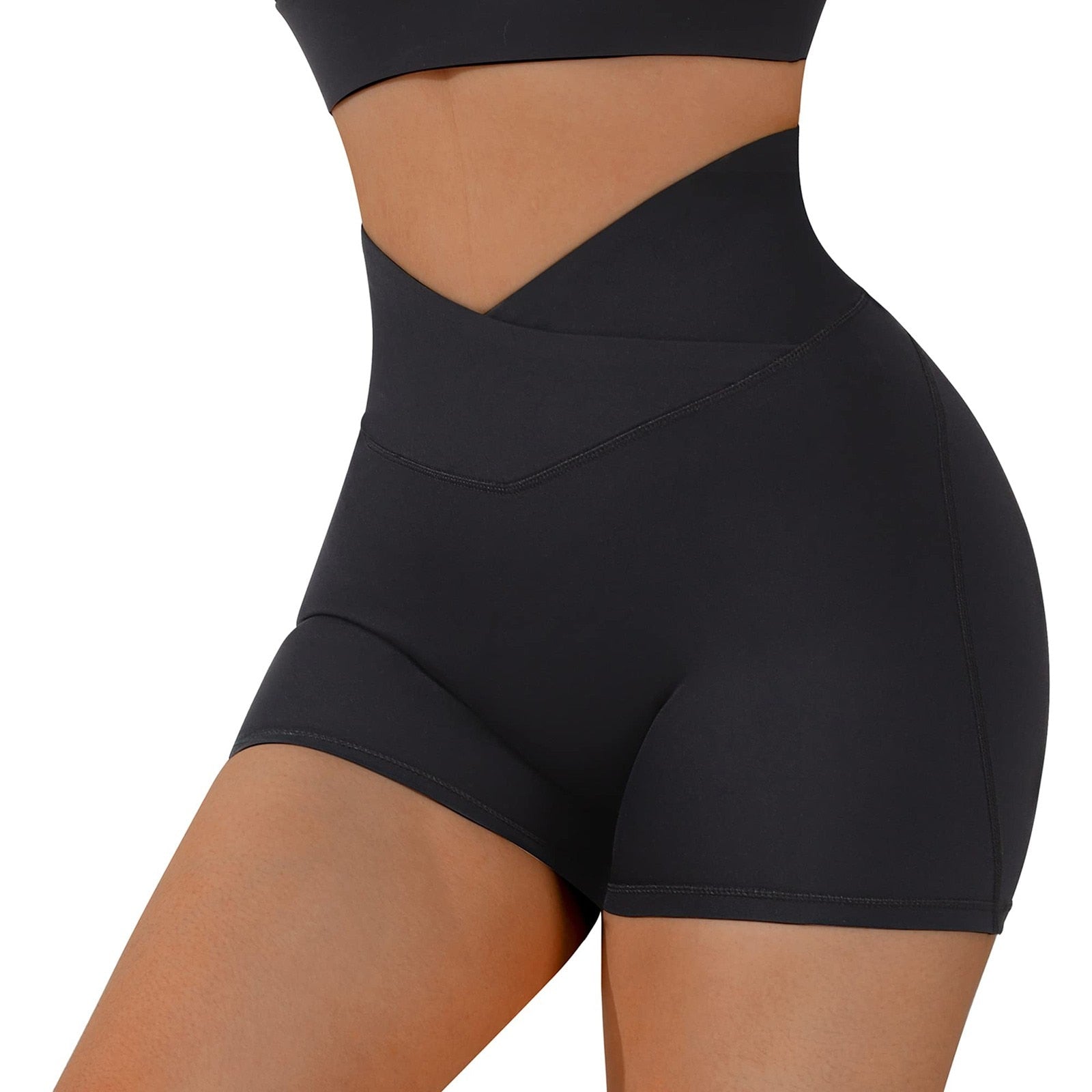 JuliaFashion-Butt Lifting High Waist Yoga Shorts