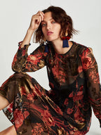 JuliaFashion - Weekend Getaway Floral Mesh Midi Dress