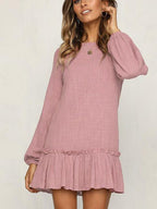 JuliaFashion - Weekend Getaway Ruffled Mini Dress