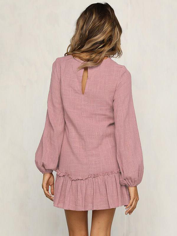 JuliaFashion - Weekend Getaway Ruffled Mini Dress