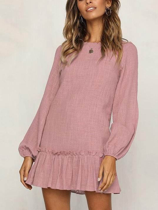 JuliaFashion - Weekend Getaway Ruffled Mini Dress