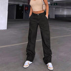 JuliaFashion - 2024  Solid Color Wide Leg Daily Trousers