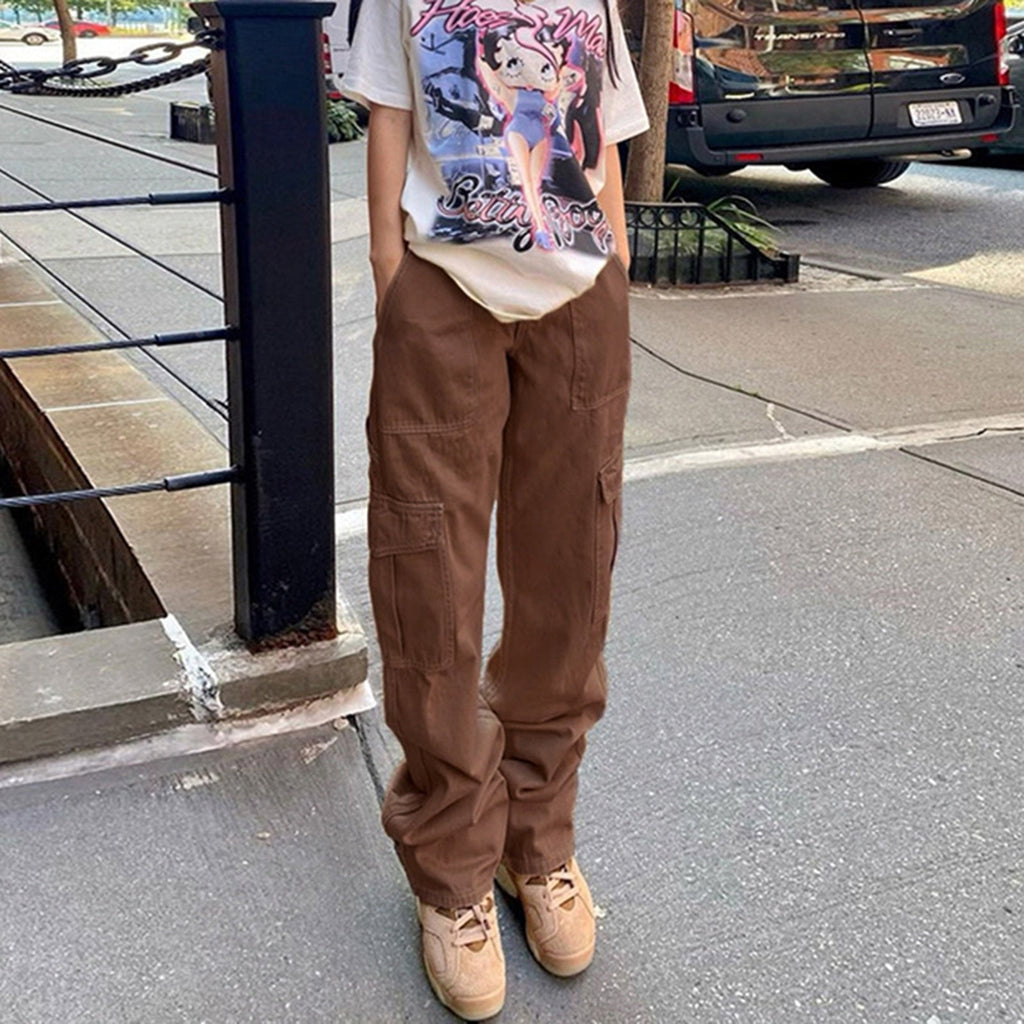 JuliaFashion - 2024  Solid Color Wide Leg Daily Trousers