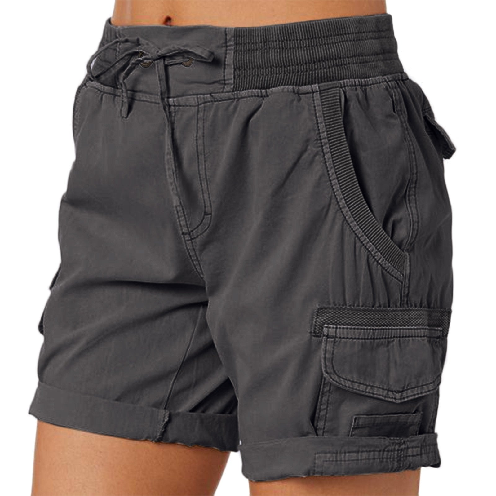 JuliaFashion-Cargo Shorts Women Loose With Pockets Short