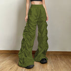 JuliaFashion - 2024 Streetwear Wide Leg Cargo Trousers