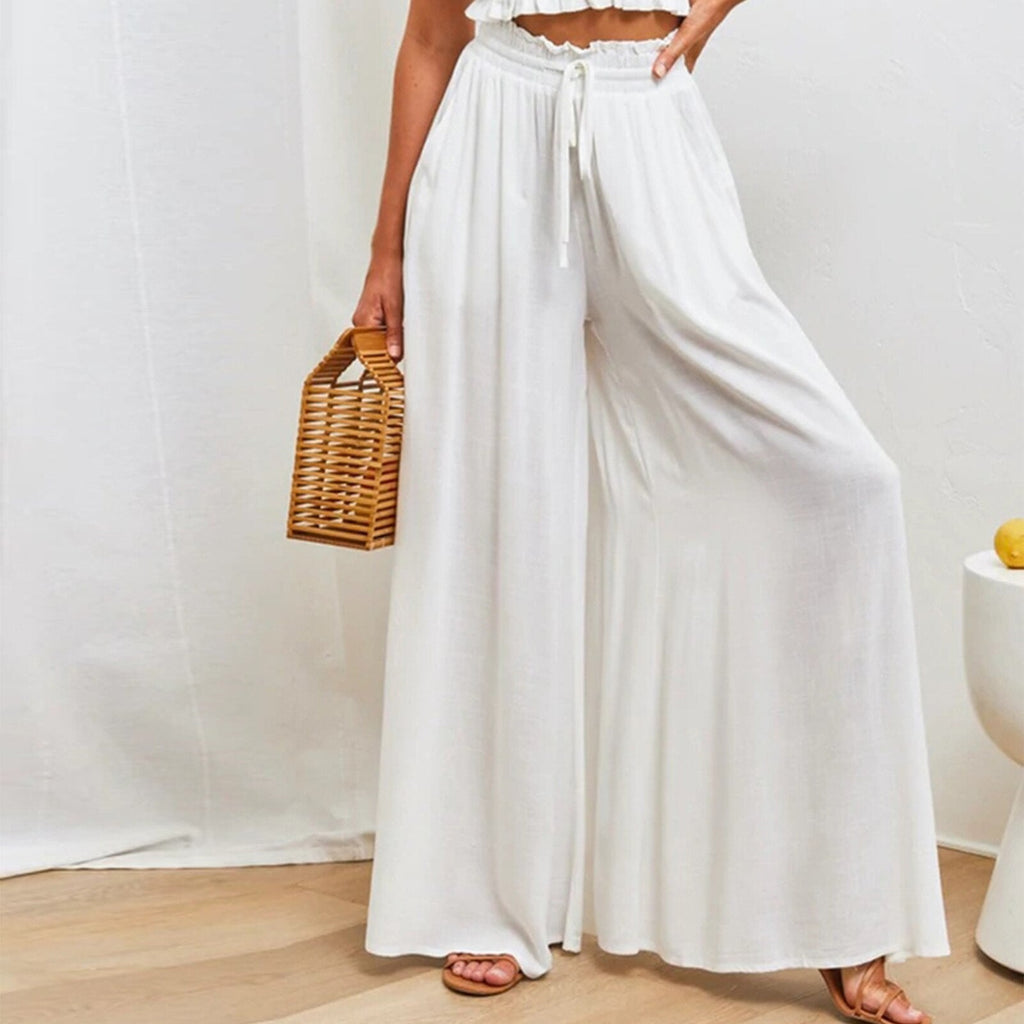JuliaFashion-Bohemian Summer Elastic Waist Pants